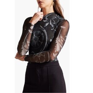 Ted Baker Kaesa Mock neck mesh top